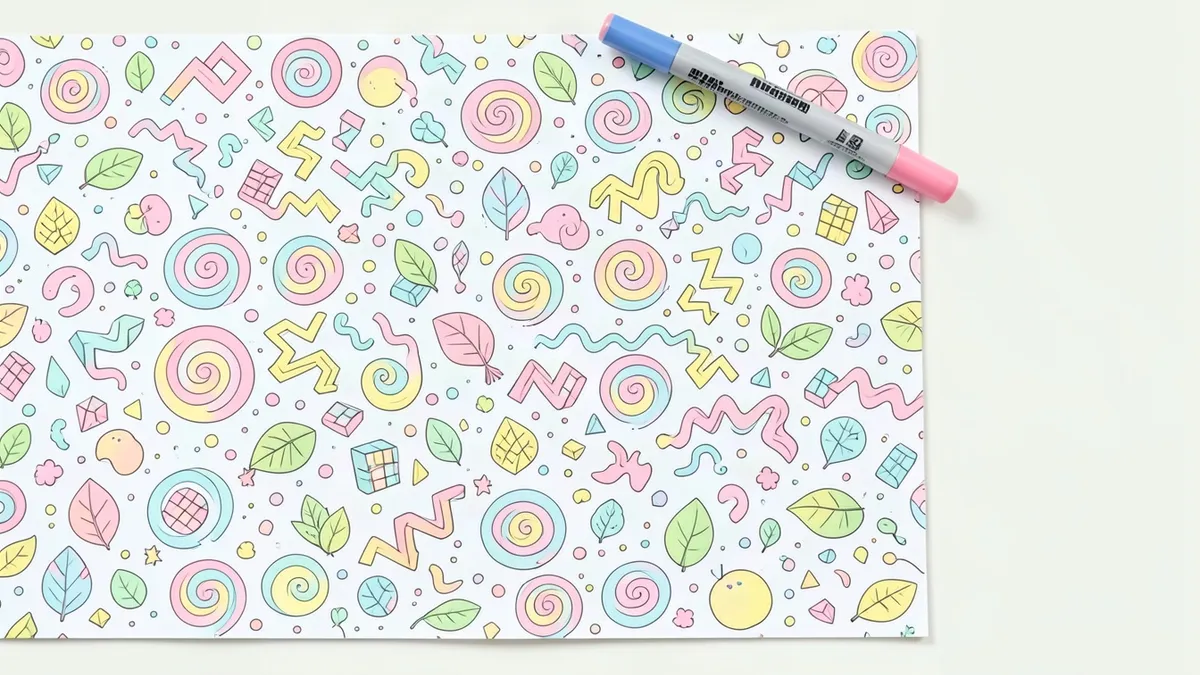 60 Doodle Ideas: Patterns, Shapes and Easy Doodle Art